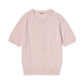 Auralee Summer Cashmere Knit Half Sleeved Cardigan "Light Pink"