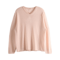 Auralee Summer Cashmere Knit V-Neck Pullover "Light Pink"