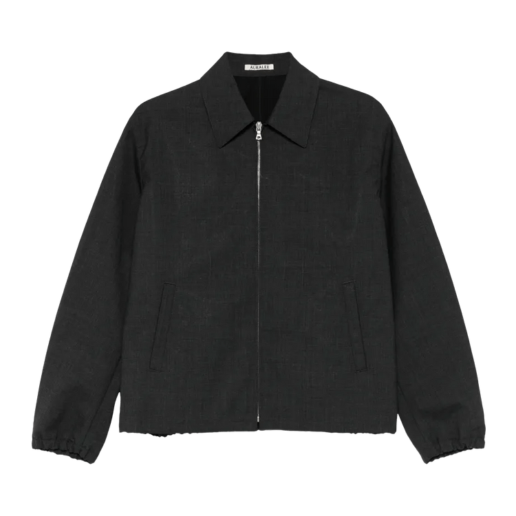 Auralee Bonded Tropical Wool Zip Blouson "Top Charcoal"