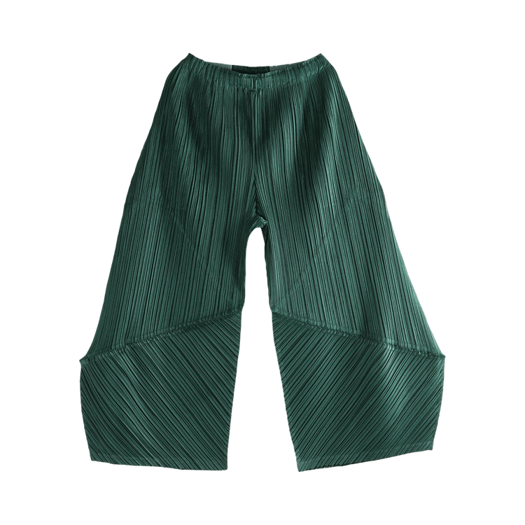 Pleats Please Issey Miyake Thicker Bottoms 2 Pants "Dark Green"