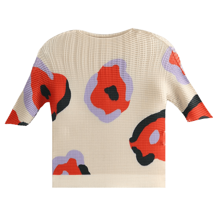 Issey Miyake Verve Pleats Top "Beige Hued"