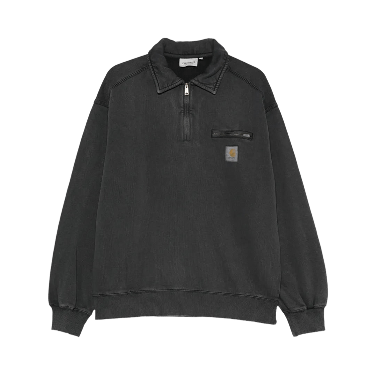 Carhartt WIP Half Zip Detroit Sweatshirt "Stone Washed Black"