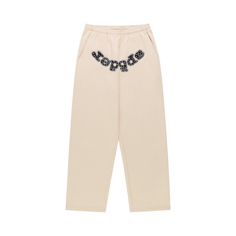 Sp5der Mixed Stone Og Logo Sweatpant "Cream"