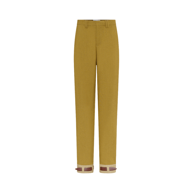 Jean Paul Gaultier Tailoring Military Pants With Belt Detail On The Hem "Olive Green"