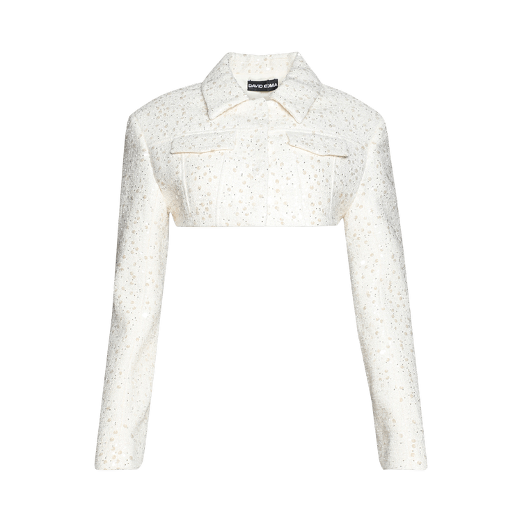 David Koma Tailored Crop Jacket "White"