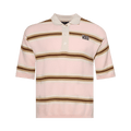 Nahmias Knit Striped Polo "Soft Pink Stripe"