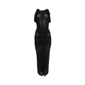 Mugler Dress "Black/Dark Burgundy"