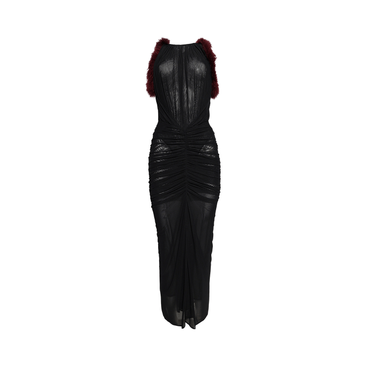 Mugler Dress "Black/Dark Burgundy"
