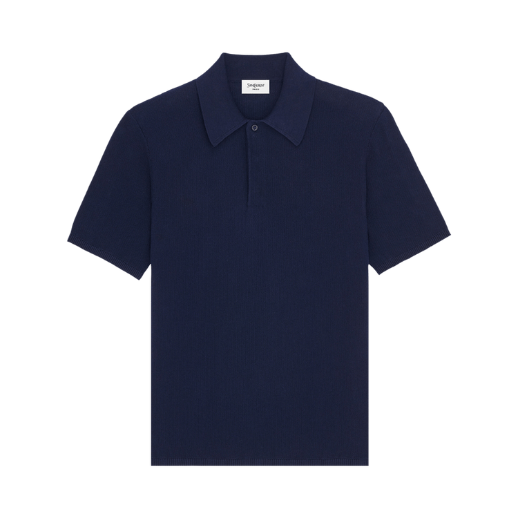 Saint Laurent Polo Manches Courtes "Bleu Marine"