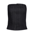 Mugler Strapless Top "Raw Blue"