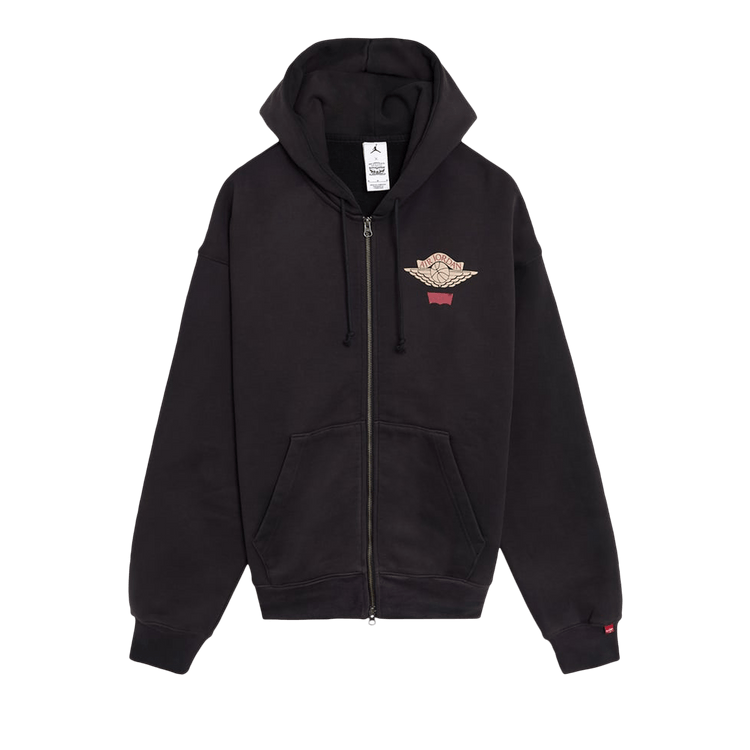 Air Jordan x Levi"s Zip Hoodie "Black/Pale Ivory/Gym Red'