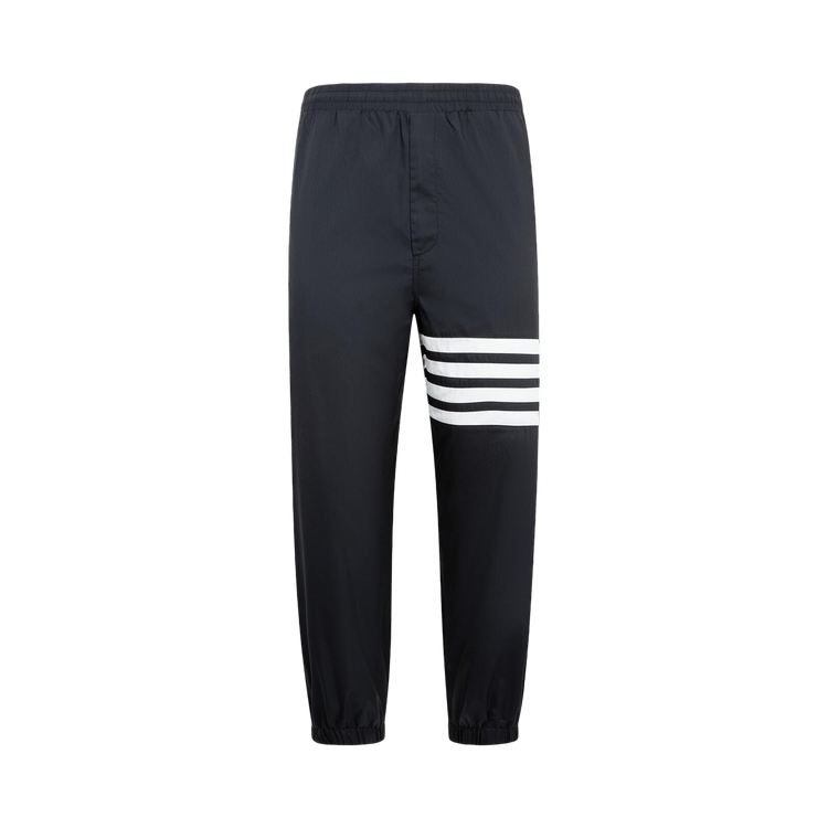 Thom Browne 4 Bar Drawcord Waist Track Pant In Shiny Ripstop "Navy"