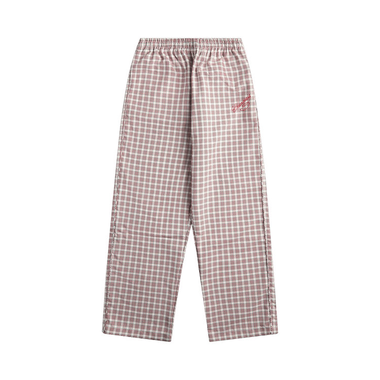 Willy Chavarria Ruff Rider Track Pant "Red/White Picnic Plaid"