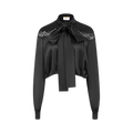 Saint Laurent Satin Blouse "Noir"
