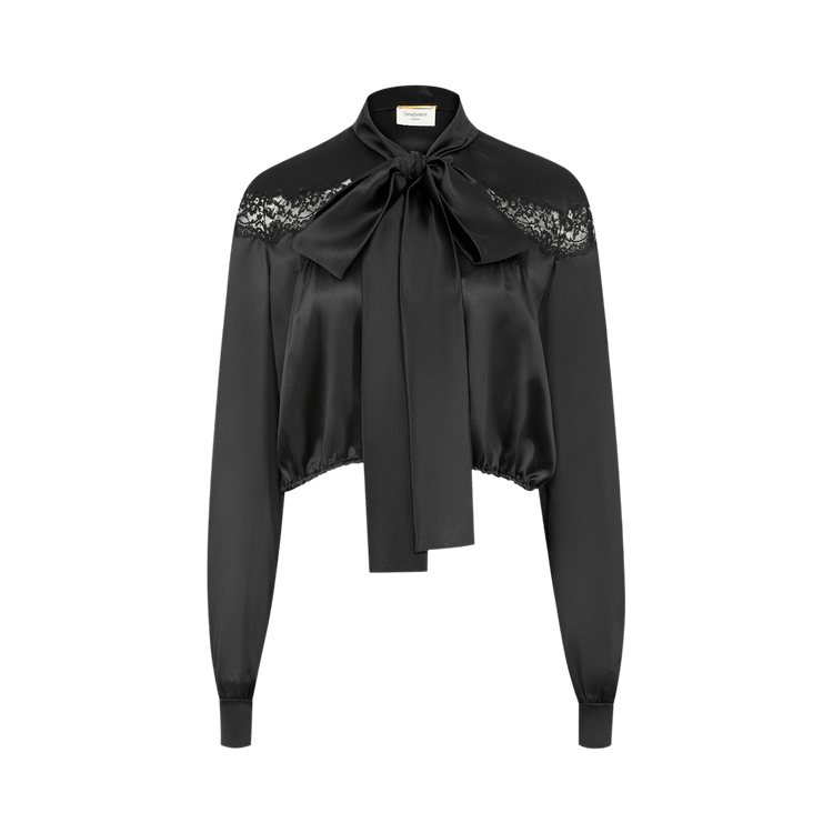 Saint Laurent Satin Blouse "Noir"