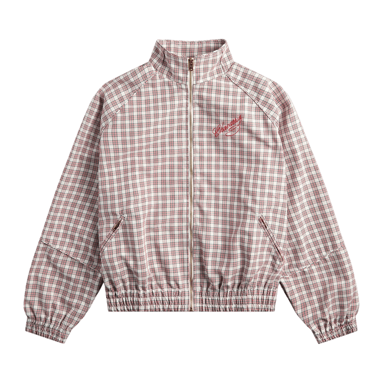 Willy Chavarria Ruff Rider Track Jacket "Red/White Picnic Plaid"