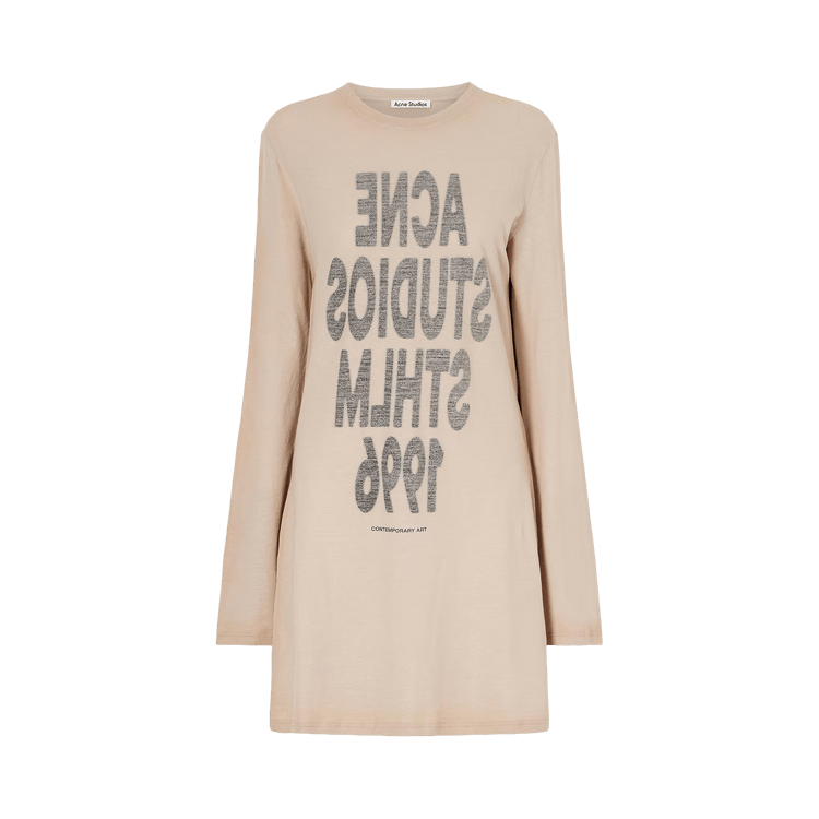 Acne Studios Graphic Dress "Light Beige"