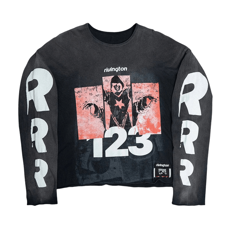 RIVINGTON roi Rebis Left Out Enemy Long-Sleeve Tee "Vintage Black"