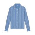 Bode Beaded Sea Stripe Shirt "Blue"