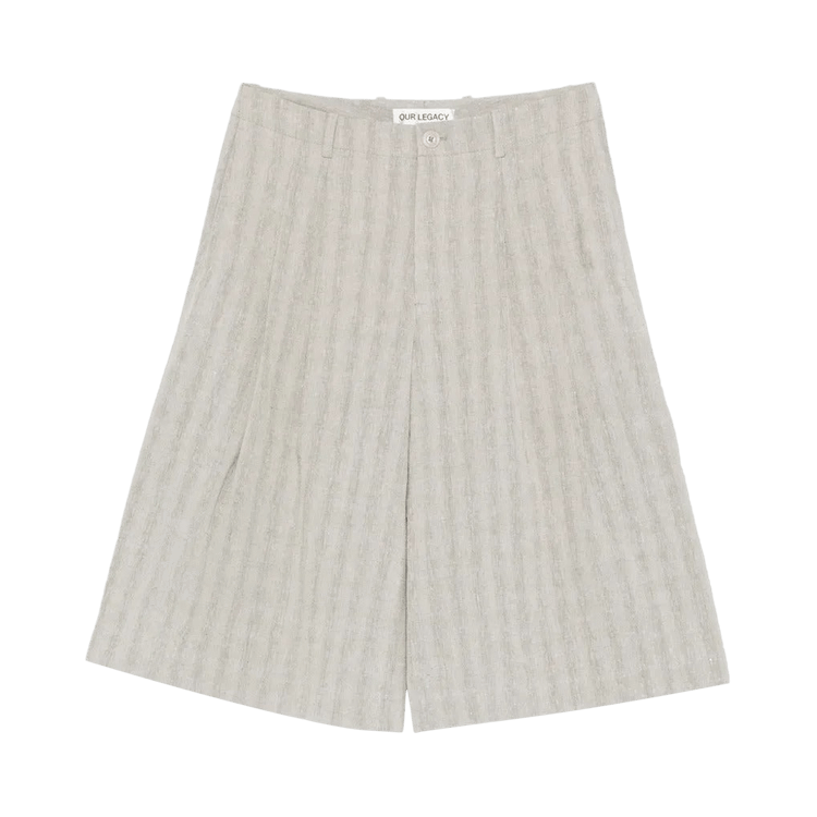 Our Legacy Split Shorts "Sage Trail Check Dryline Weave"
