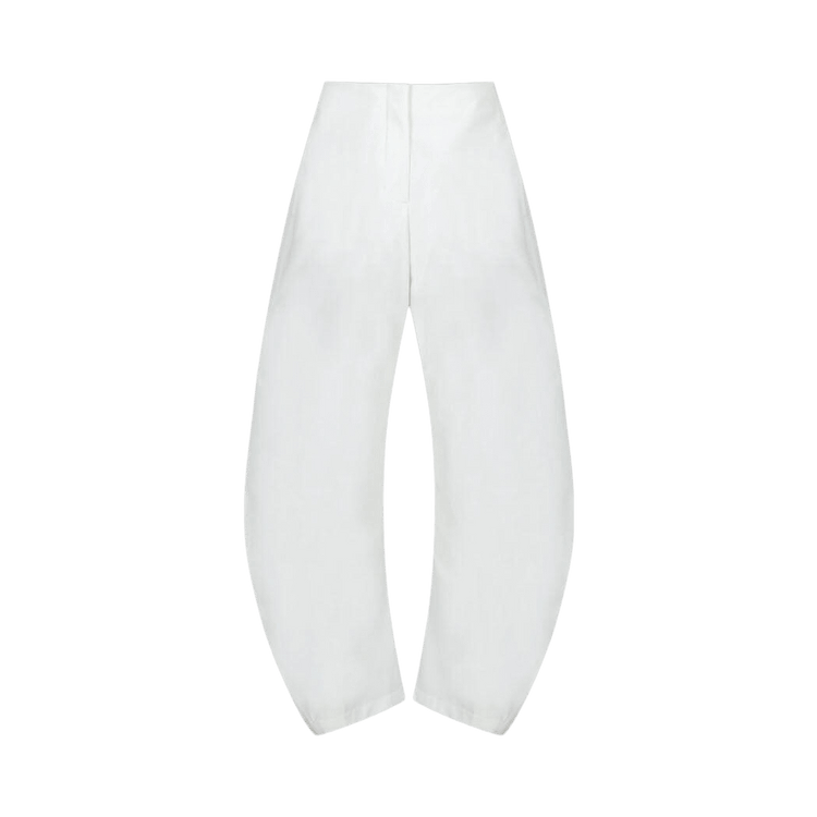 Amomento Curved Silhouette Pants "White"