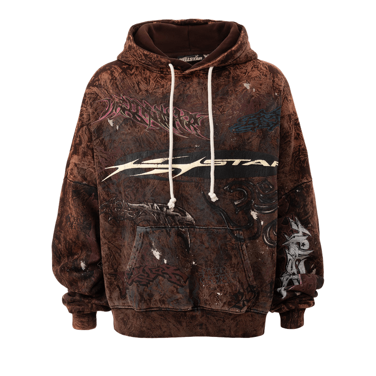 Hellstar H Star Graffiti Hoodie "Brown"