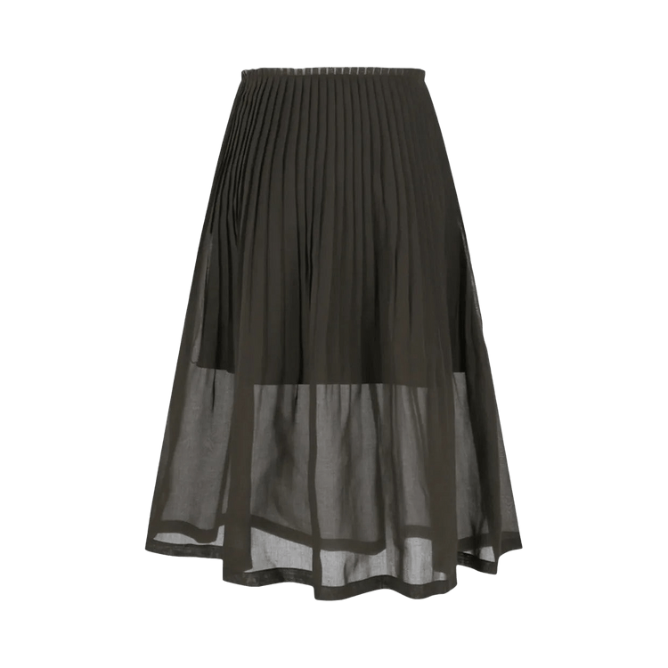 Amomento Pleated Midi Skirt "Brown"
