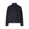Bode Seersucker Coach"s Jacket "Dark Navy'