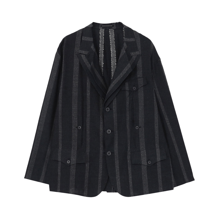 Yohji Yamamoto Pour Homme Wide Stripe Jacket "Grey"