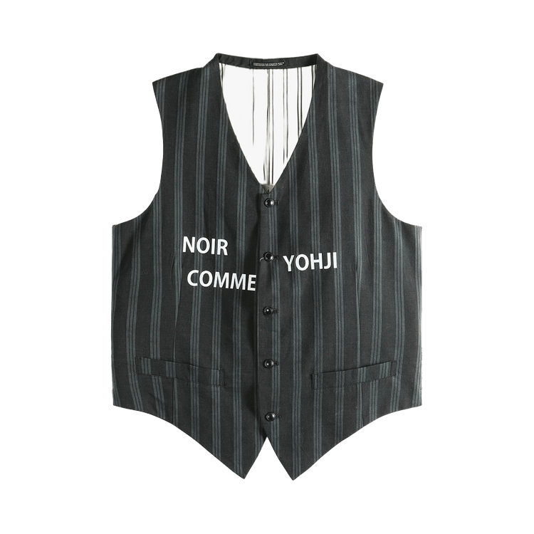 Yohji Yamamoto Pour Homme Stripe Vest "Black"