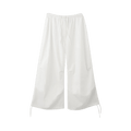 Amomento Drawstring Capri Pants "White"