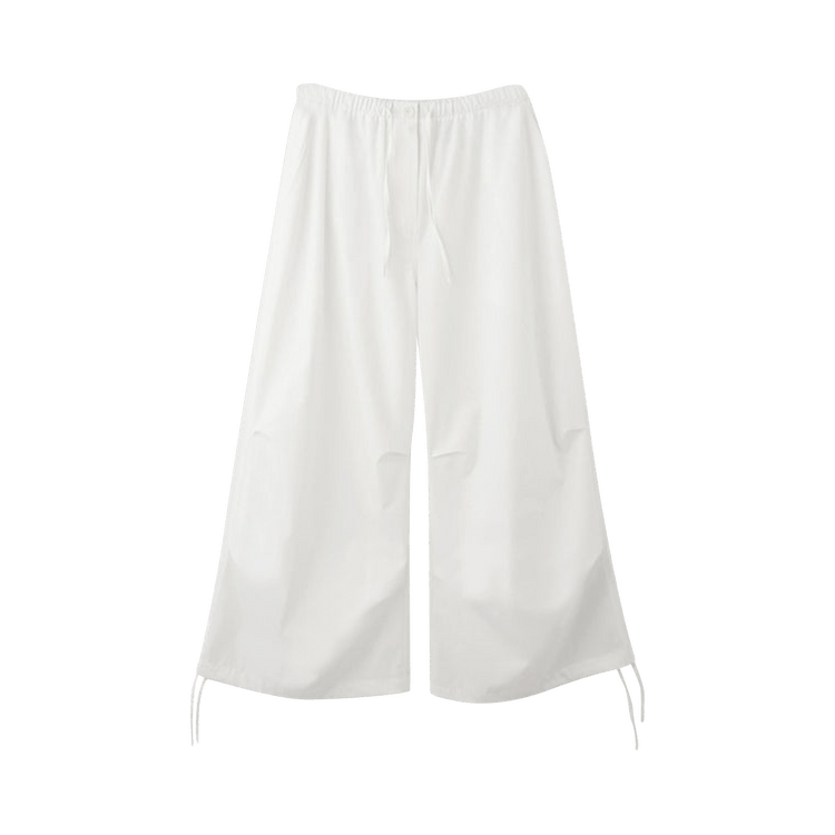 Amomento Drawstring Capri Pants "White"