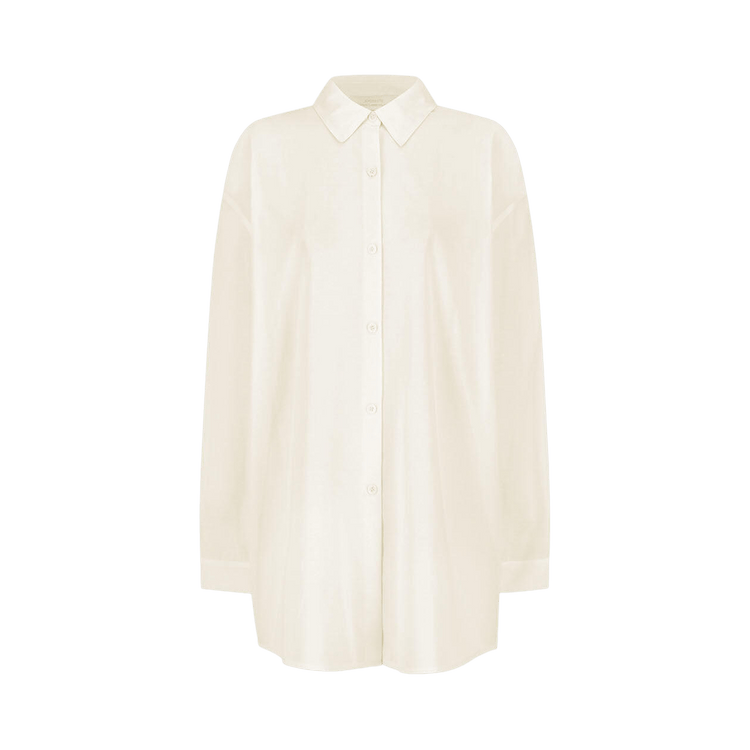 Amomento Sheer Cotton Classic Shirt "Ivory"