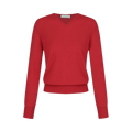 Amomento Wool V-Neck Knit "Red"