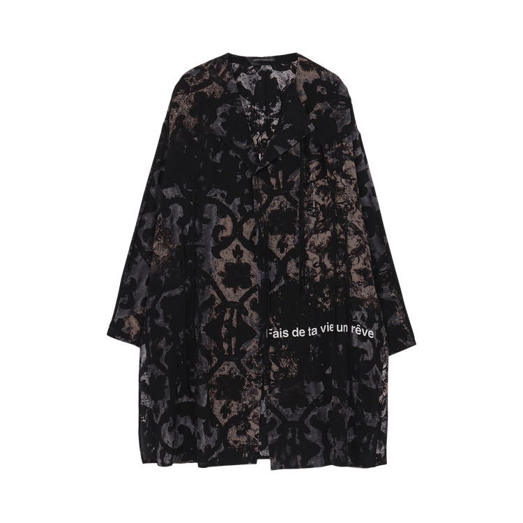 Yohji Yamamoto Pour Homme Baroque Collarless Jacket "Black"