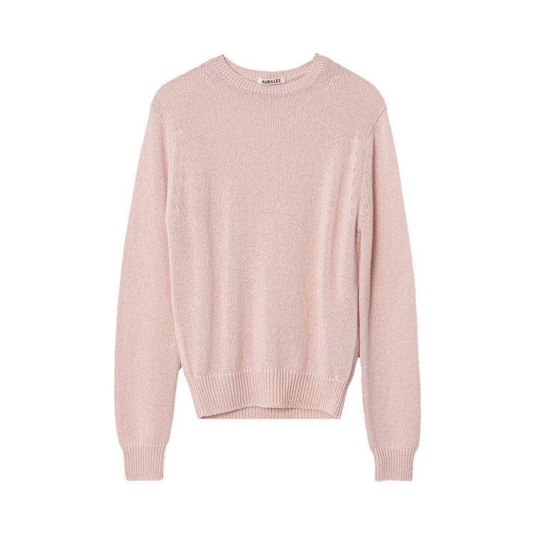 Auralee Summer Cashmere Knit Pullover "Light Pink"