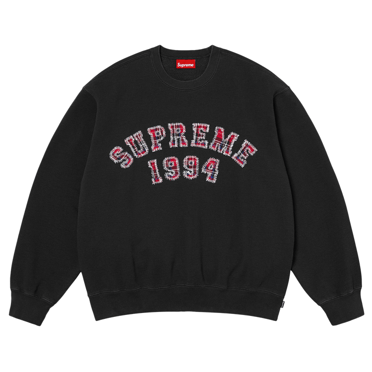 Supreme Plaid Arc Crewneck "Black"