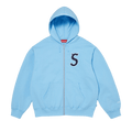 Supreme Devil S Logo Zip Up Hooded Sweatshirt "Light Blue"