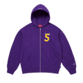 Supreme Devil S Logo Zip Up Hooded Sweatshirt "Purple"