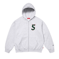 Supreme Devil S Logo Zip Up Hooded Sweatshirt "Ash Grey"