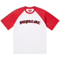 Supreme Rhinestone Raglan Short-Sleeve Top "White"