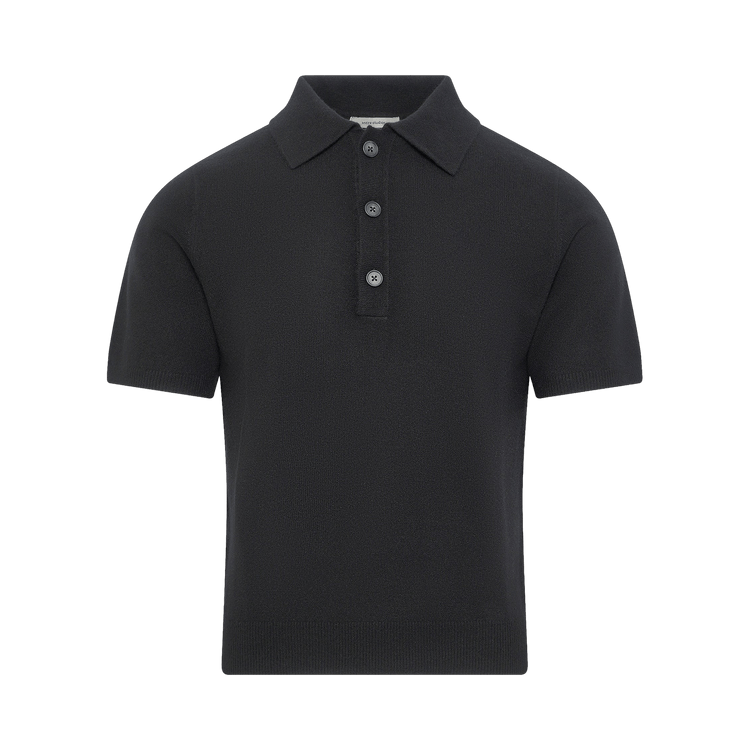 Entire Studios Short-Sleeve Knit Polo "Black"
