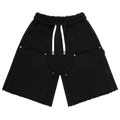 Godspeed Distressed Carpenter Shorts "Flat Black"