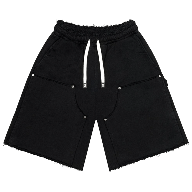 Godspeed Distressed Carpenter Shorts "Flat Black"
