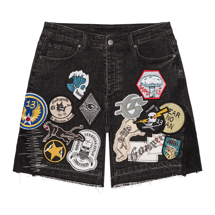 Godspeed Patchwork Denim Shorts V2 "Black"