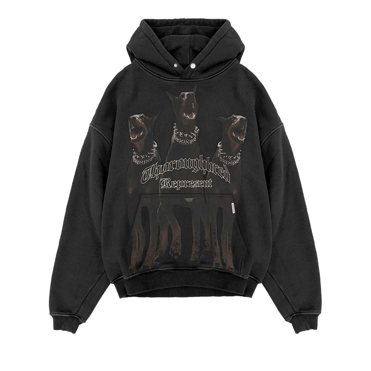 Represent Clo Thoroughbred Hoodie "Vintage Black"