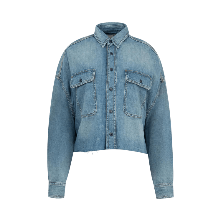 R13 Cropped Denim Shirt "Brindley"