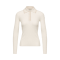 Moncler Long-Sleeve Polo "Light Beige"
