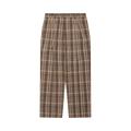 Auralee Super Fine Tropical Wool Check Two-Tuck Slacks "Top Brown Check"