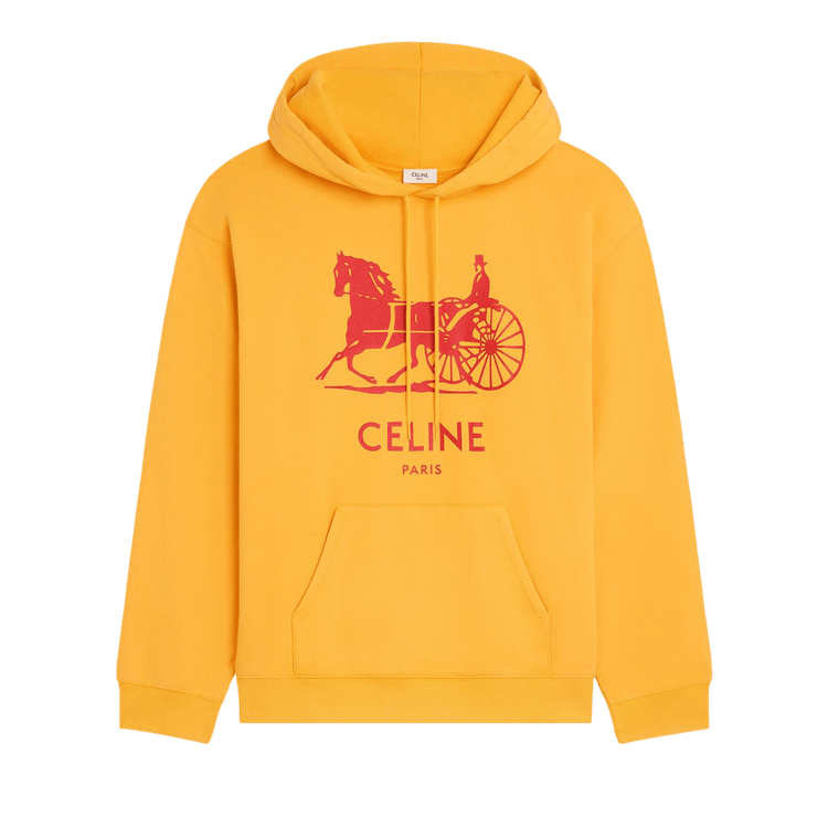 CELINE Relaxed Hoodie "Jaune Tournesol/Red"